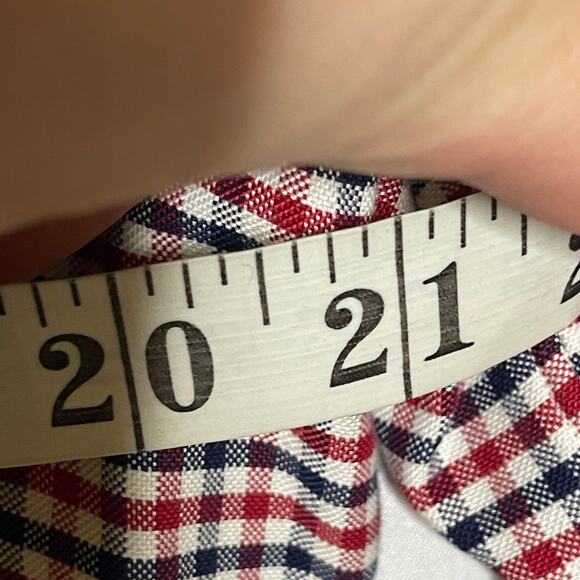 Brooks Brothers Black Fleece by Thom Browne Men red blue check button down Shirt - Picture 4 of 8